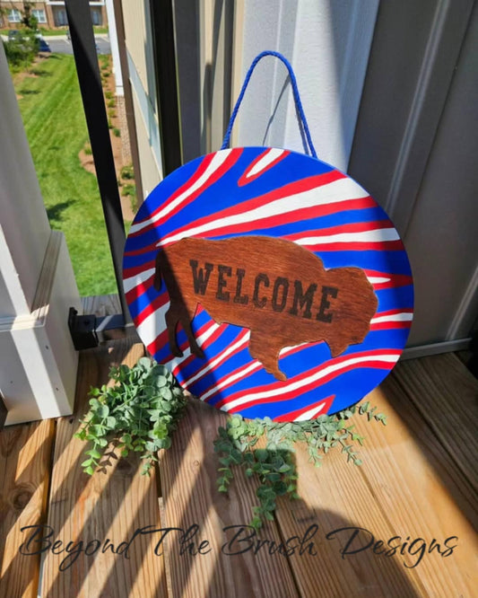 Buffalo Welcome Door Hanger