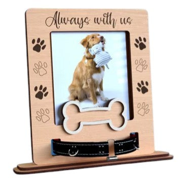 Pet memorial collar picture frame