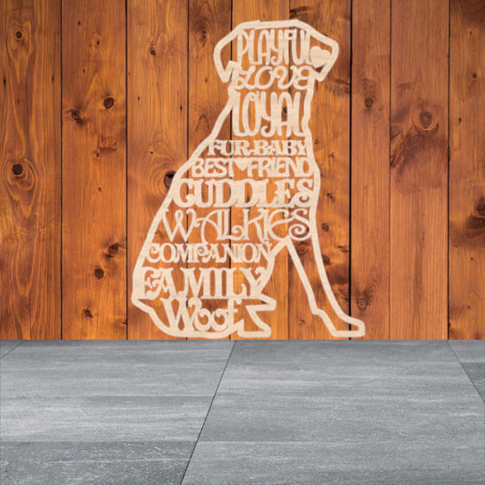 Dog-words wall sign