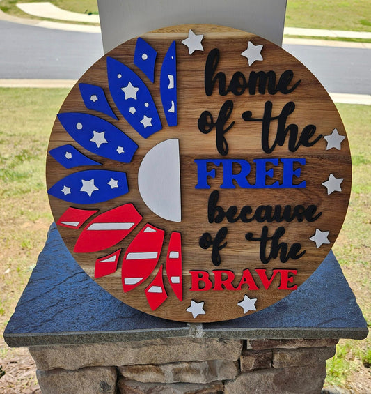 4th of July Door Hanger