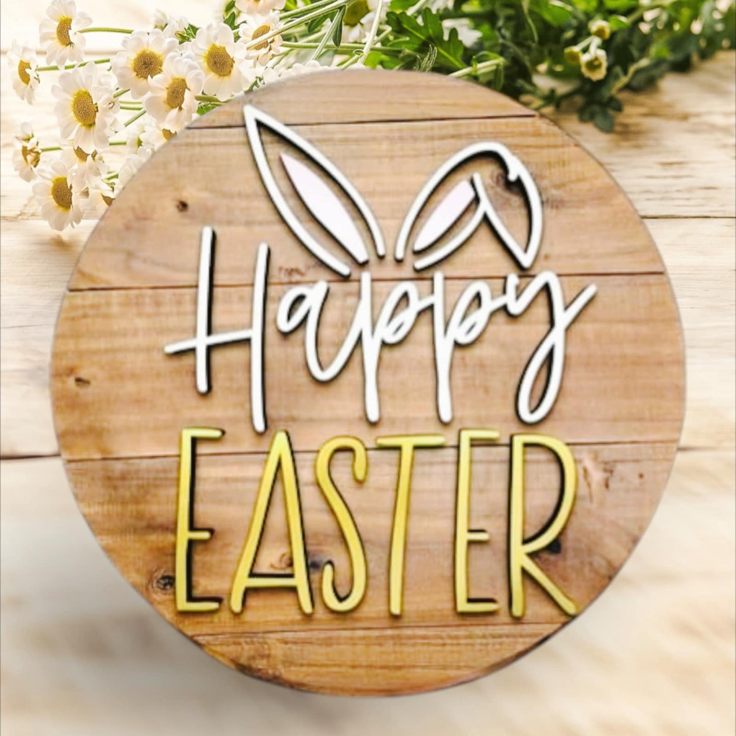 Happy Easter Bunny Ears Door Hanger